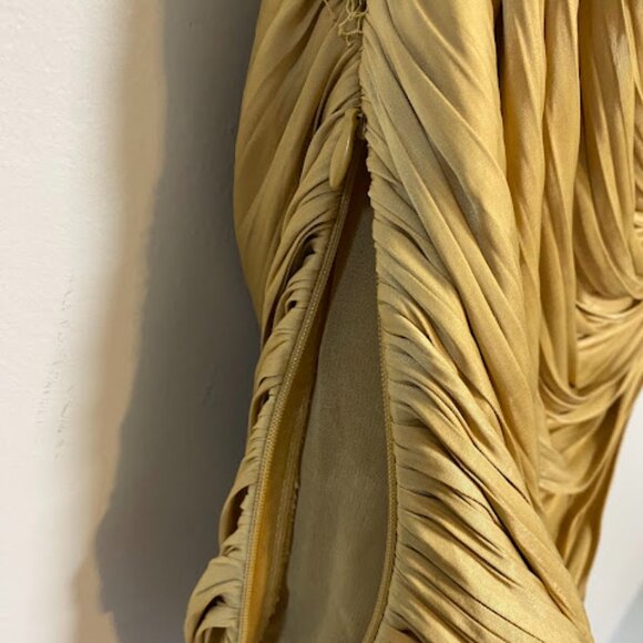 Joie Mustard Silk Women's Ruched Blouse Size S/P - Picture 9 of 10